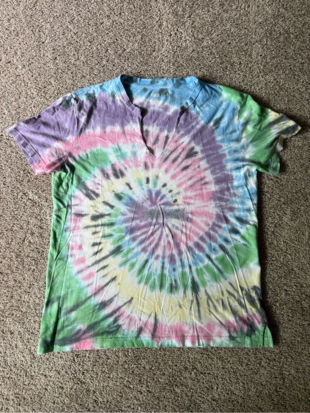 Victoria’s Secret PINK Tie-Dye Spiral Short Sleeve Tee - Pastel Multicolor